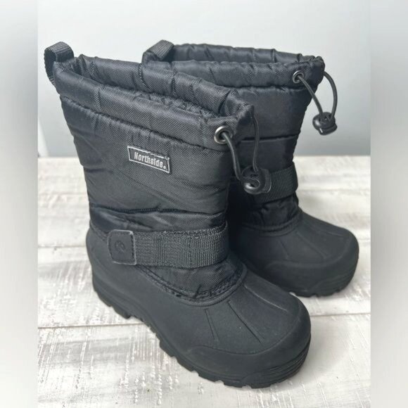 Northside Unisex Kids Frosty Insulated Black Winter Toddler Boots Size 11 - Picture 2 of 9